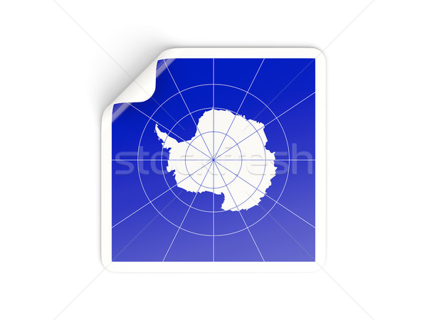 Square sticker with flag of antarctica Stock photo © MikhailMishchenko