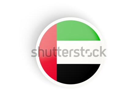 Sticker vlag Verenigde Arabische Emiraten geïsoleerd witte reizen Stockfoto © MikhailMishchenko