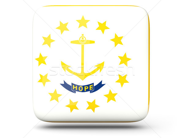 Flag of rhode island, US state square icon Stock photo © MikhailMishchenko