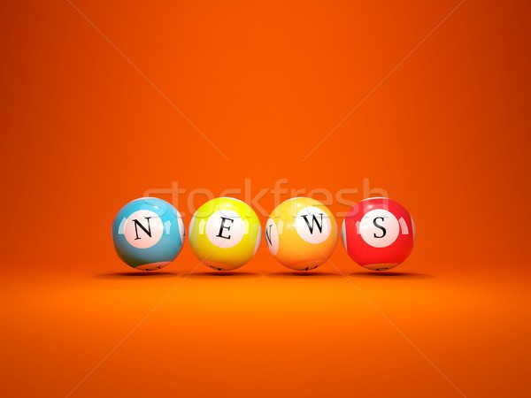 Nieuws brieven loterij geïsoleerd oranje Stockfoto © MikhailMishchenko