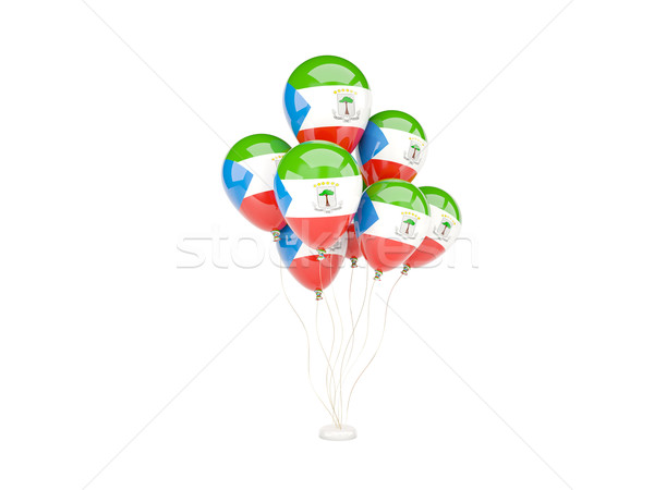 Flying balloons with flag of equatorial guinea Stock photo © MikhailMishchenko