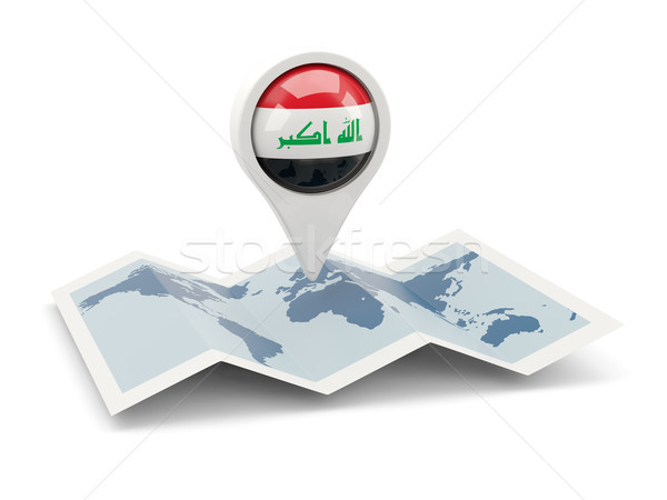 ピン フラグ イラク 地図 旅行 白 ストックフォト © MikhailMishchenko