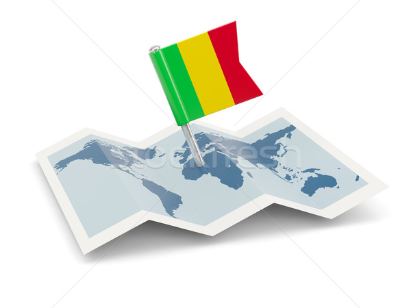 Map with flag of mali Stock photo © MikhailMishchenko