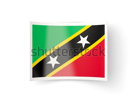 Square sticker with flag of saint kitts and nevis Stock photo © MikhailMishchenko
