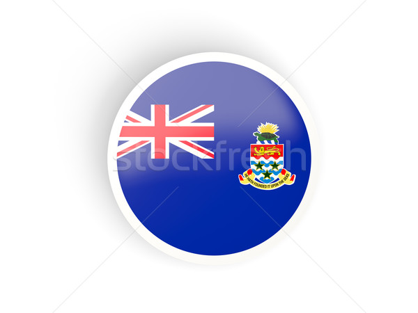 Round sticker with flag of cayman islands Stock photo © MikhailMishchenko