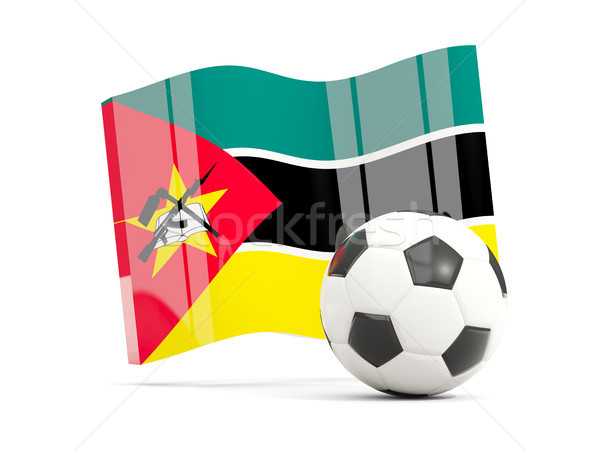 Futball integet zászló izolált fehér 3d illusztráció Stock fotó © MikhailMishchenko
