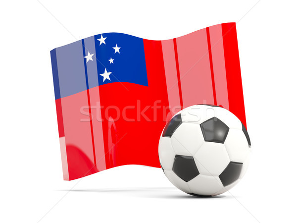 Voetbal vlag geïsoleerd witte 3d illustration Stockfoto © MikhailMishchenko