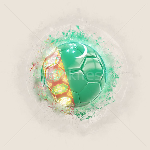 Grunge futbol bayrak Türkmenistan 3d illustration dünya Stok fotoğraf © MikhailMishchenko