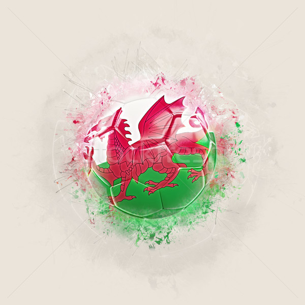 Grunge futebol bandeira país de gales ilustração 3d mundo Foto stock © MikhailMishchenko