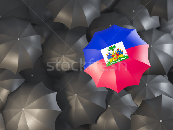 Umbrella with flag of haiti Stock photo © MikhailMishchenko