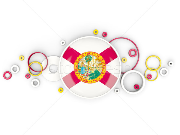 Сток-фото: флаг · Флорида · Круги · шаблон · Соединенные · Штаты · местный