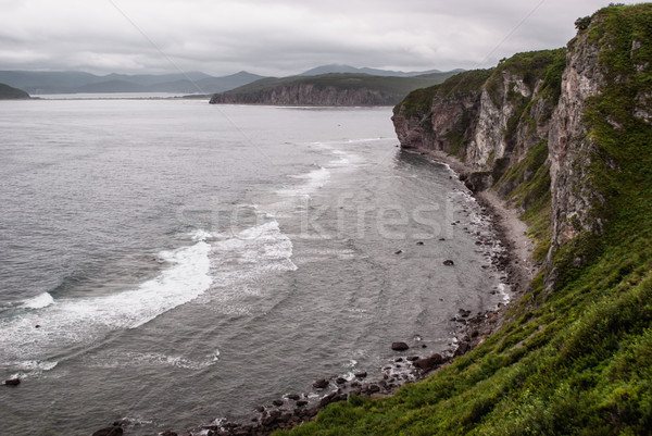 Cliffs on the beach at the sea of Japan Stock photo © MikhailMishchenko