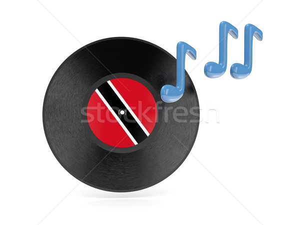 Vinyl disk with flag of trinidad and tobago Stock photo © MikhailMishchenko