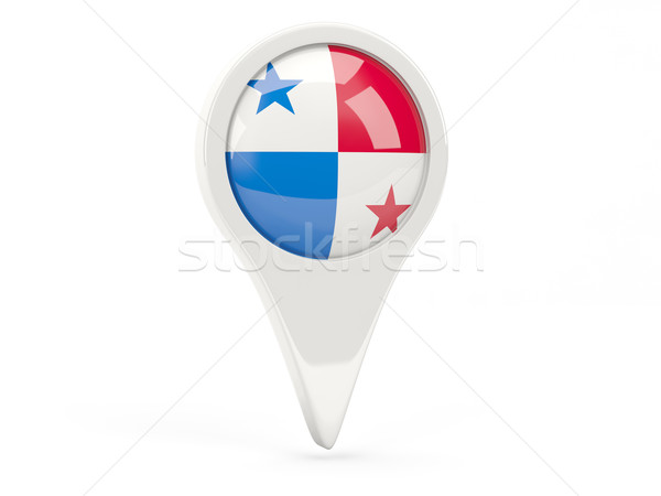 Zászló ikon Panama izolált fehér térkép Stock fotó © MikhailMishchenko