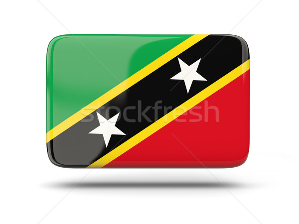 Square icon with flag of saint kitts and nevis Stock photo © MikhailMishchenko