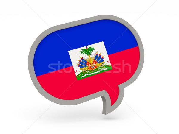 Chat icon with flag of haiti Stock photo © MikhailMishchenko