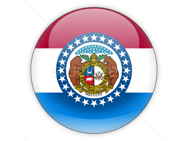Flag of missouri, US state icon Stock photo © MikhailMishchenko