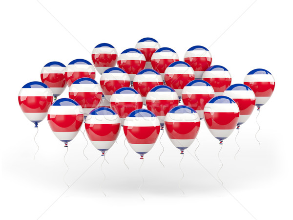 Balões bandeira Costa Rica isolado branco país Foto stock © MikhailMishchenko