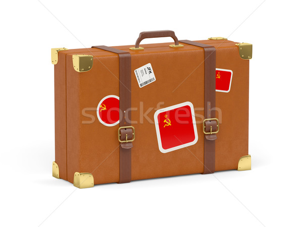 Suitcase with flag of ussr Stock photo © MikhailMishchenko