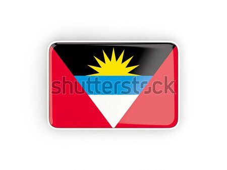 Square icon with flag of antigua and barbuda Stock photo © MikhailMishchenko