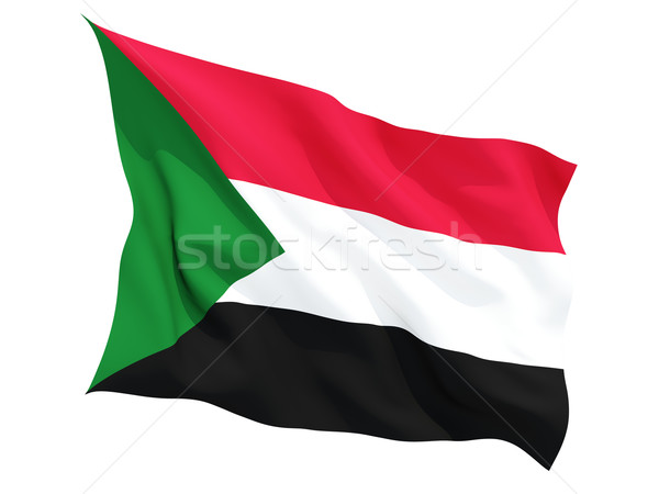 Bandiera Sudan isolato bianco Foto d'archivio © MikhailMishchenko