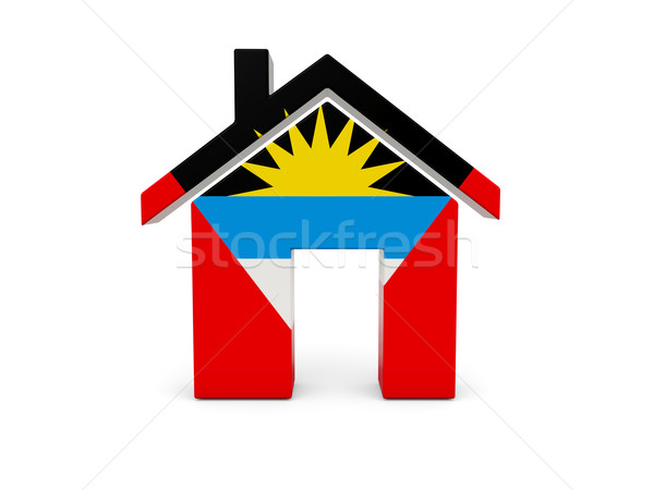 Home with flag of antigua and barbuda Stock photo © MikhailMishchenko