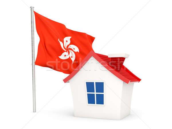 House with flag of hong kong Stock photo © MikhailMishchenko