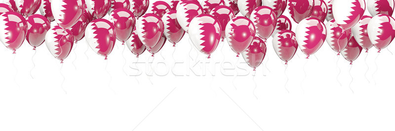 Ballons cadre pavillon Qatar isolé blanche [[stock_photo]] © MikhailMishchenko