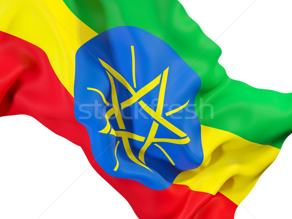 Bandeira Etiópia ilustração 3d viajar Foto stock © MikhailMishchenko