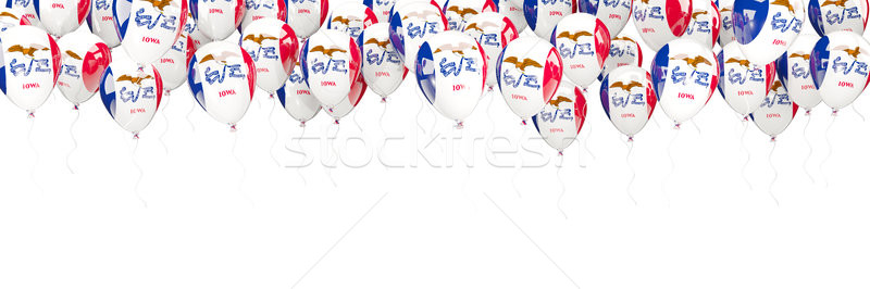 Balloons frame with flag of iowa. United states local flags Stock photo © MikhailMishchenko