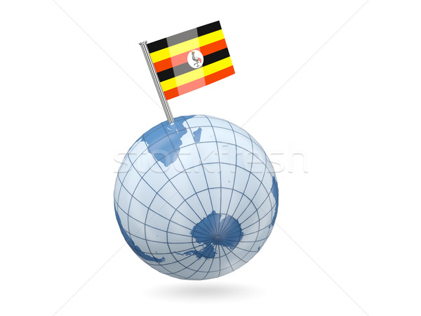 Globe with flag of uganda Stock photo © MikhailMishchenko