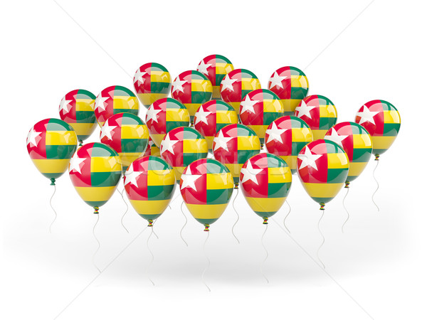 Balony banderą Togo odizolowany biały podróży Zdjęcia stock © MikhailMishchenko