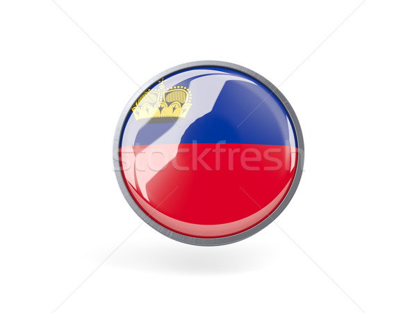 Round icon with flag of liechtenstein Stock photo © MikhailMishchenko