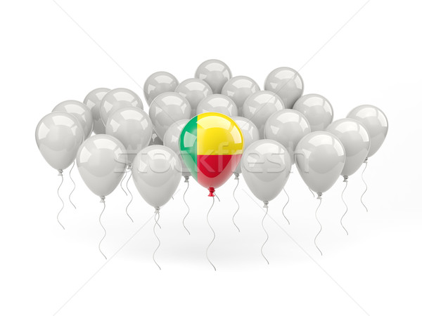 Air balloons with flag of benin Stock photo © MikhailMishchenko