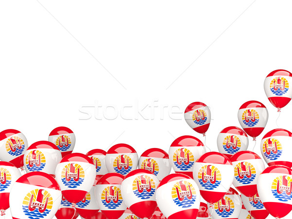 Zdjęcia stock: Pływające · balony · banderą · francuski · polinezja · odizolowany