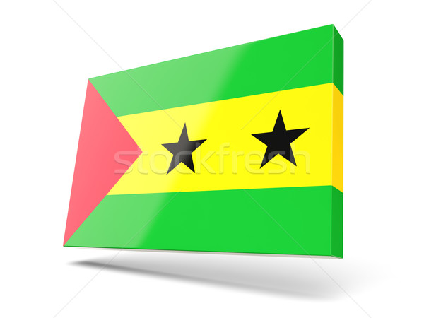 Square icon with flag of sao tome and principe Stock photo © MikhailMishchenko