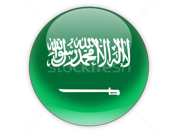 Icono bandera Arabia Saudita aislado blanco país Foto stock © MikhailMishchenko