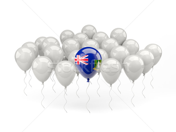 Levegő léggömbök zászló brit Virgin-szigetek izolált Stock fotó © MikhailMishchenko