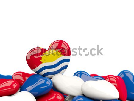 Stock photo: Heart with flag of isle of man