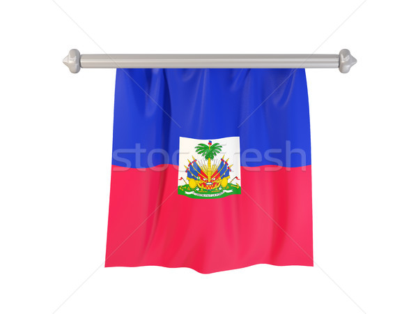 Bandiera Haiti isolato bianco illustrazione 3d etichetta Foto d'archivio © MikhailMishchenko