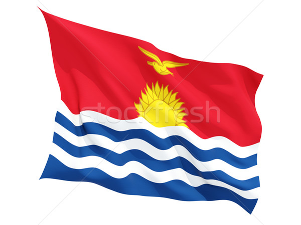 Bandeira Kiribati isolado branco Foto stock © MikhailMishchenko