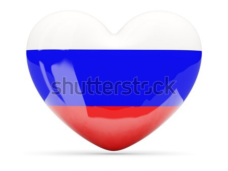 Heart shaped icon with flag of russia Stock photo © MikhailMishchenko