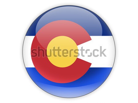 Flag of colorado, US state icon Stock photo © MikhailMishchenko