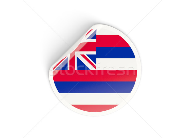 Stock foto: Flagge · Aufkleber · isoliert · weiß · 3D-Darstellung · Label