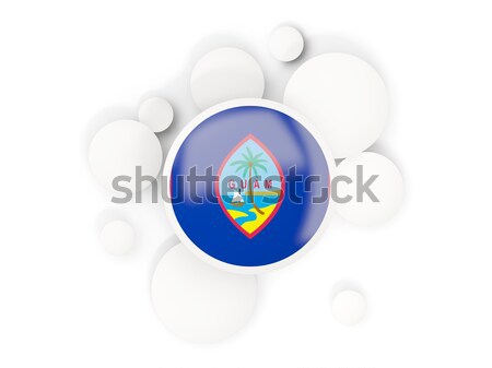 Zászló körök minta izolált fehér 3d illusztráció Stock fotó © MikhailMishchenko