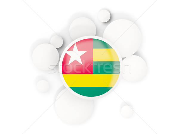 Round flag of togo with circles pattern Stock photo © MikhailMishchenko