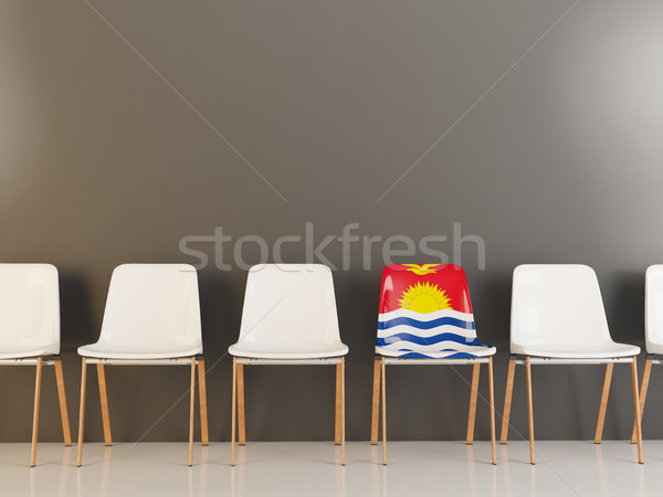 Cadeira bandeira Kiribati branco cadeiras Foto stock © MikhailMishchenko
