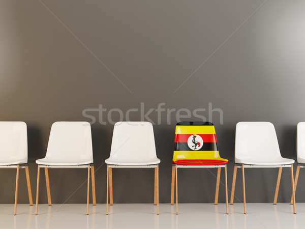 Chair with flag of uganda Stock photo © MikhailMishchenko