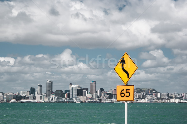 Auckland from across the harbor. Hiking in New Zealand Stock photo © MikhailMishchenko