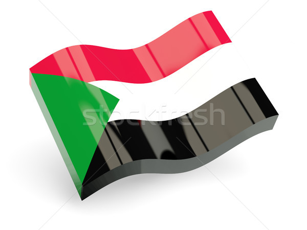 3D bandiera Sudan isolato bianco onda Foto d'archivio © MikhailMishchenko